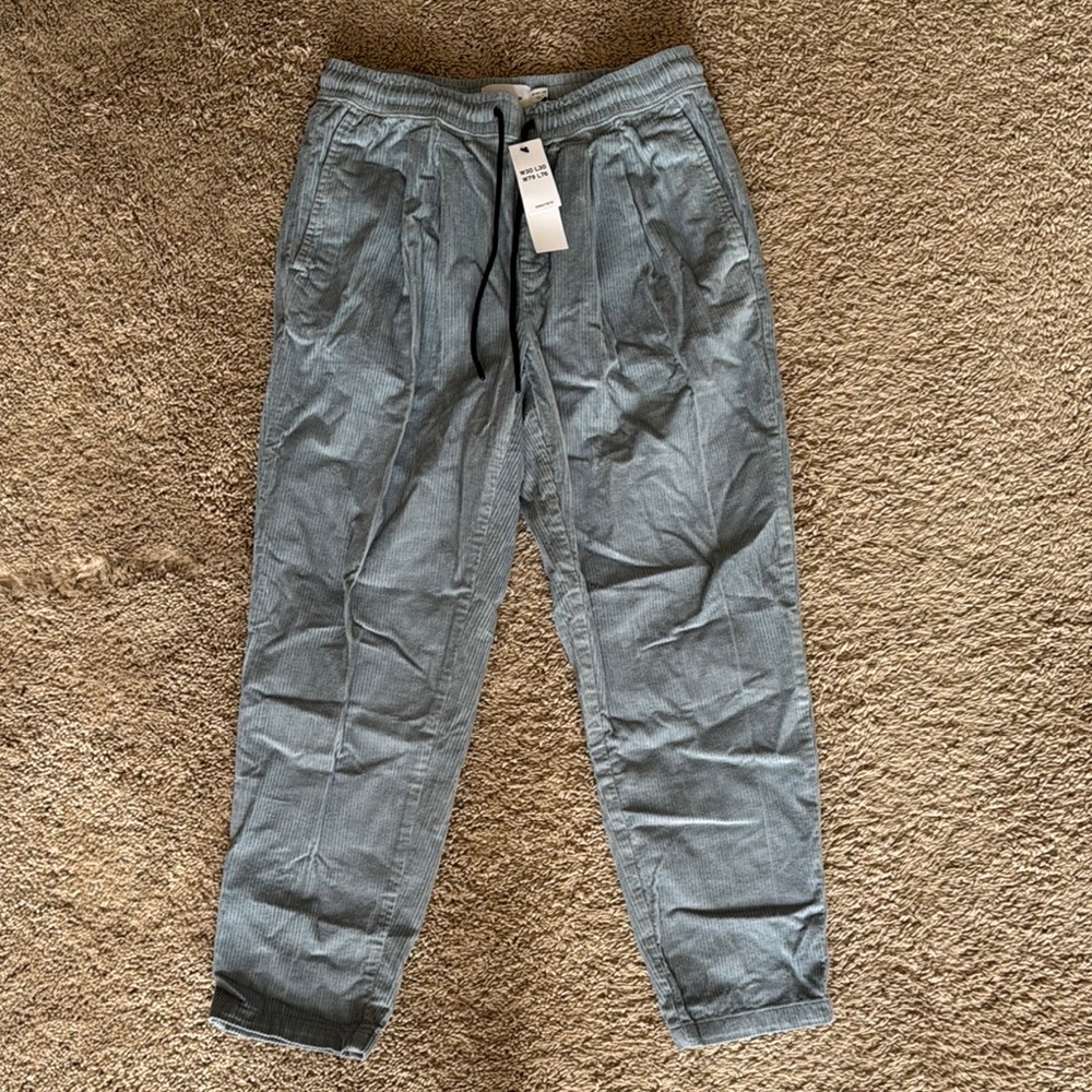 Topman Gray Corduroy Pants for Men